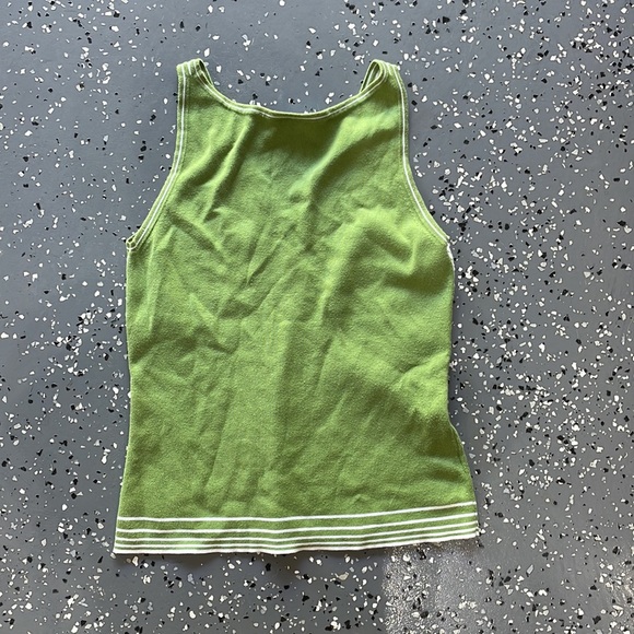 Green/White Knit Tank-top - Picture 4 of 4